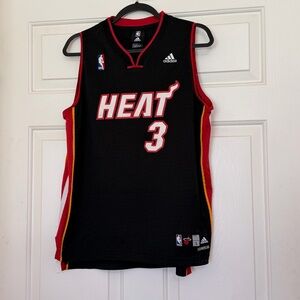 Adidas Miami Heat #3 Dwayne Wade Black Basketball Jersey Youth Large L 14 16
